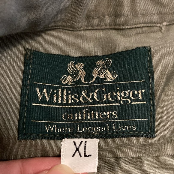 Rare!! Vintage Willis and Geiger Shooting Hunting Shirt Army Green Size XL - Picture 3 of 12